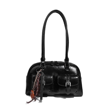 PU anyagú párnás alakú válltáska — városi egyszerűség stílus, cipzáras nyitás, 2025 nyár