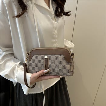 PU-anyagú vállon átvetős crossbody táska, utcai stílus, vízszintes négyzet alak, cipzáras nyitás, belső telefonzseb