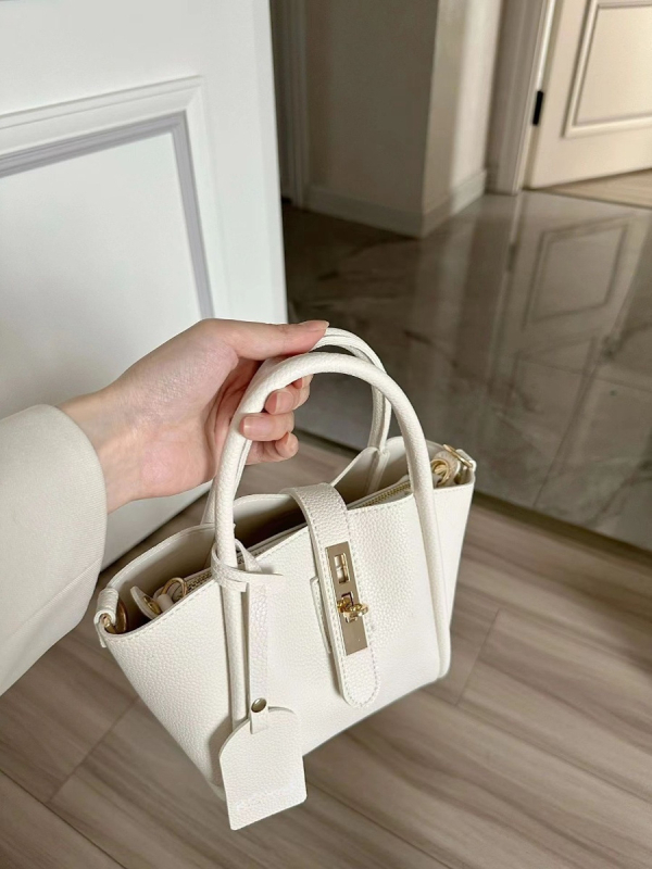 PU-ból készült vödörtáska, városi egyszerű stílus, cipzáras zárás, PU bélés