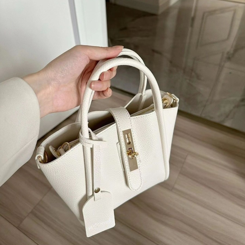 PU-ból készült vödörtáska, városi egyszerű stílus, cipzáras zárás, PU bélés