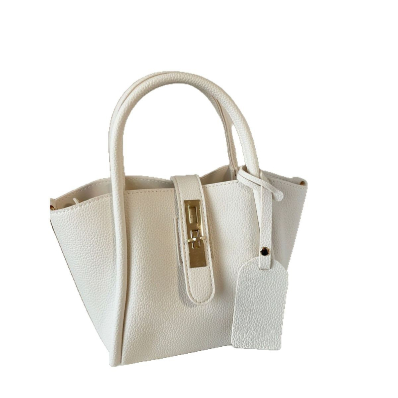 PU-ból készült vödörtáska, városi egyszerű stílus, cipzáras zárás, PU bélés