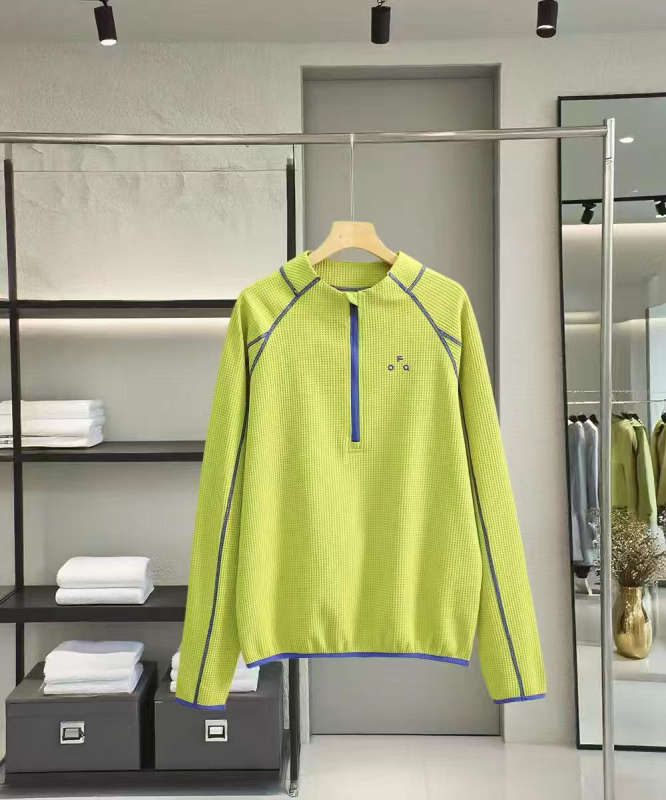 Muška majica s dugim rukavima, prozračna i odvodi vlagu, polu-zip stojeći ovratnik, planinski stil za jesen-zimu