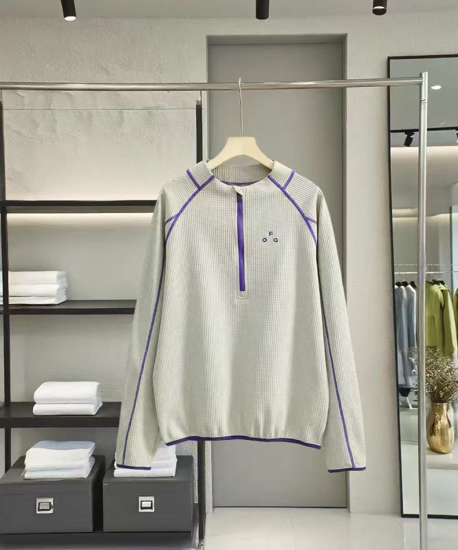 Muška majica s dugim rukavima, prozračna i odvodi vlagu, polu-zip stojeći ovratnik, planinski stil za jesen-zimu