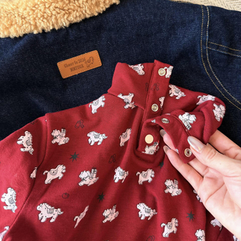 Gyerekeknek szóló hosszú ujjú T‑shirt, koreai stílus, 3–8 éveseknek, ősz, puha felületkezelt anyag