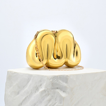 Akril kör alakú esti kézitáska kemény héjjal, mágneses zár, belső cipzáras rekesz, bélés nélkül