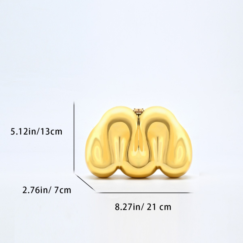 Akril kör alakú esti kézitáska kemény héjjal, mágneses zár, belső cipzáras rekesz, bélés nélkül