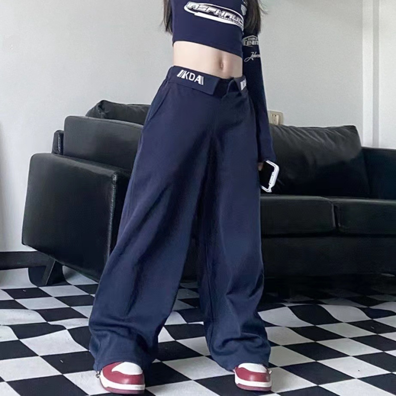 Gyerekeknek szóló hip-hop tánc szett: hosszú ujjas póló betűs mintával és lazán szabott nadrágokkal, kerek nyak, pamut, tavasz–ősz, 3-8 és 8+ korosztálynak