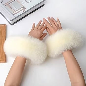 Női télikabát rókaszőrrel, szabványos egyenes ujjakkal, kézzel készített felülettel, sokoldalú stílus téli és őszi szezonokra