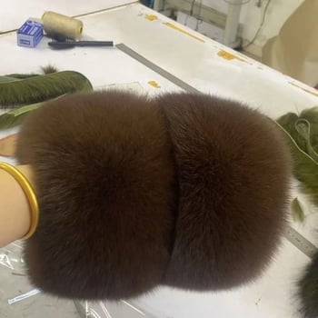 Női télikabát rókaszőrrel, szabványos egyenes ujjakkal, kézzel készített felülettel, sokoldalú stílus téli és őszi szezonokra