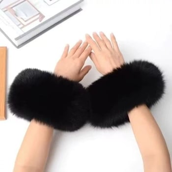 Női télikabát rókaszőrrel, szabványos egyenes ujjakkal, kézzel készített felülettel, sokoldalú stílus téli és őszi szezonokra