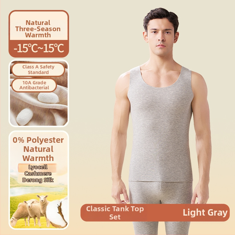 Férfi termikus mellény, akril rostból, extra vastag 301–350 g/m², körkörös nyakú, egy réteg