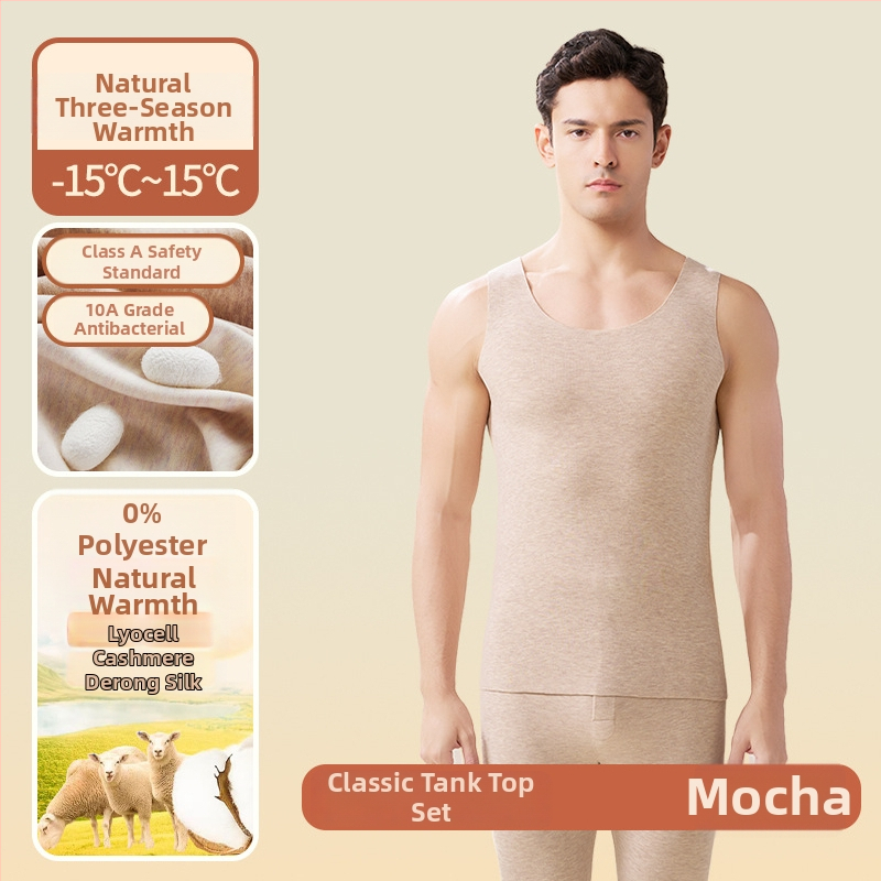 Férfi termikus mellény, akril rostból, extra vastag 301–350 g/m², körkörös nyakú, egy réteg