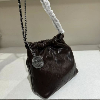 Vödör alakú táska lánccal, uniszex stílus, anyaga poliészter-pamut, PU bélés, mindennapi használatra