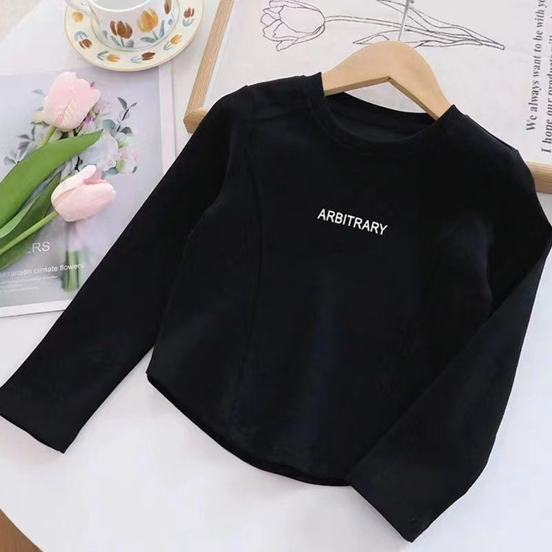 Dječja majica s dugim rukavima, korejskog stila, 100% pamuk, okrugli izrez