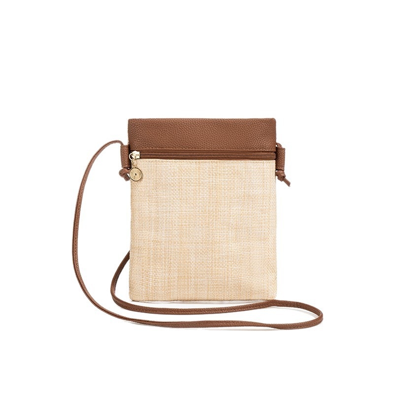 Crossbody torba za telefon – PU, urbani stil, vertikalni kvadratni oblik, zatvarač, džep za telefon