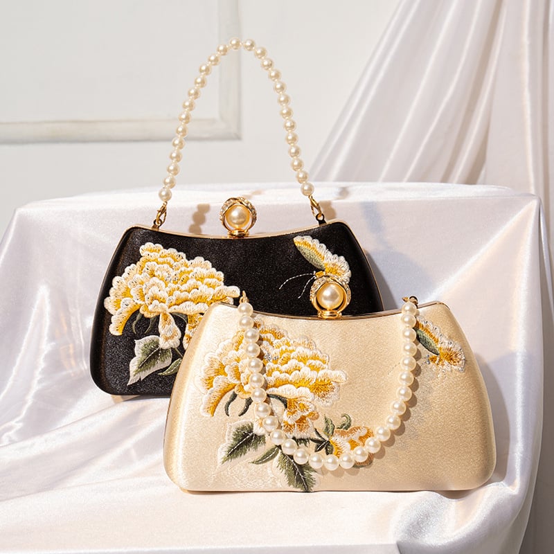 Poliészterből készült estélyi kézitáska félhold alakú, háromdimenziós külső dizájn, zárható, poliészter bélés