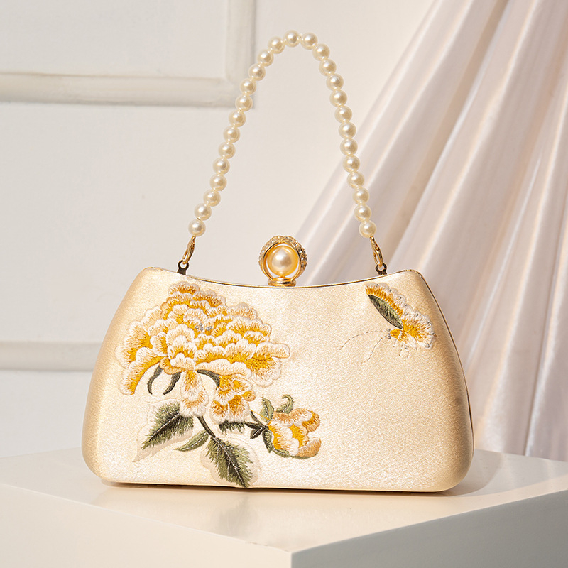 Poliészterből készült estélyi kézitáska félhold alakú, háromdimenziós külső dizájn, zárható, poliészter bélés