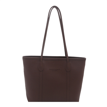 Urban minimalist tote torba od PU, oblik kanta, zatvarač, poliester podstava, dvostruke naramenice