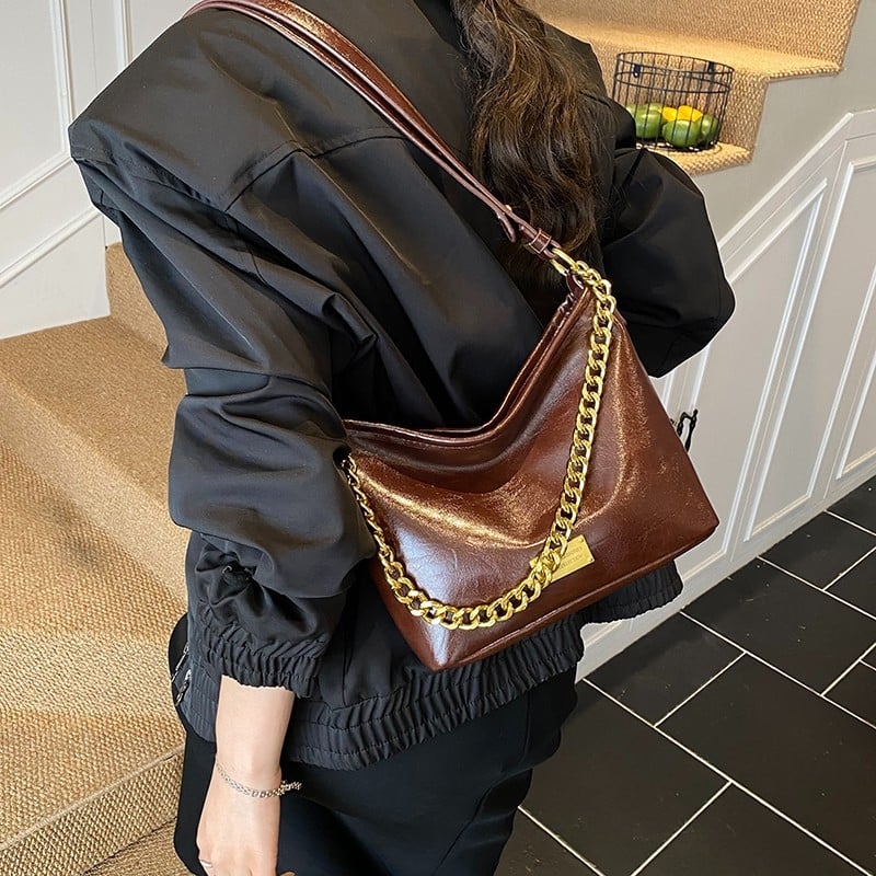 Alkaron viselhető táska - PU, utcai stílus, vízszintes négyzet alak, cipzár, belső zsebek