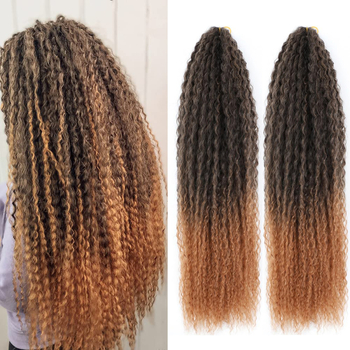 Paróka brazil fonat crochet haj, hosszú göndör haj, magas hőmérsékletű szálak, mechanikus kivitelezés