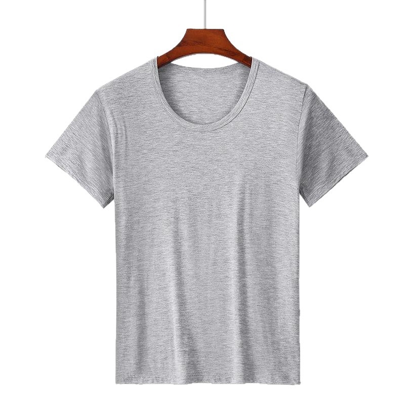 Мъжка модална тениска с кръгло деколте и къс ръкав — минималистичен стил, средна плътност 161-180 g/m², за целогодишна употреба