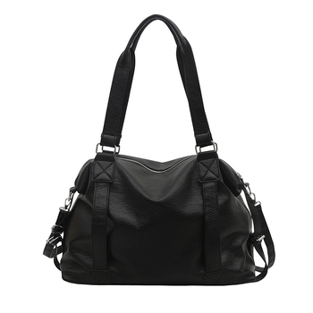 Utazó tote táska - PU anyag, városi minimalist stílus, vízszintes négyszög alak, cipzáras nyitás, belső nylon bélés