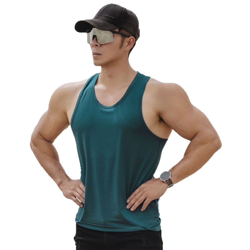 Мъжки безръкав спортен елек – летен, дишащ, бързосъхнещ, еластична полиестерна материя (90%)