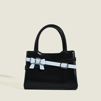 Kvadratna crossbody torba s mašnicom (PU materijal; ulični stil; zatvarač; unutarnja struktura: džep sa zatvaračem, džep za mobitel, džep za osobnu iskaznicu)