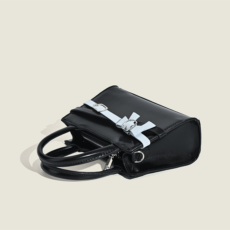 Kvadratna crossbody torba s mašnicom (PU materijal; ulični stil; zatvarač; unutarnja struktura: džep sa zatvaračem, džep za mobitel, džep za osobnu iskaznicu)