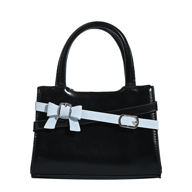 Kvadratna crossbody torba s mašnicom (PU materijal; ulični stil; zatvarač; unutarnja struktura: džep sa zatvaračem, džep za mobitel, džep za osobnu iskaznicu)