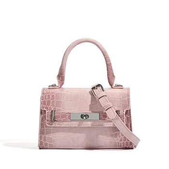 Koreai stílusú PU krokodilmintás női oldaltáska fedővel, vízszintes négyzetes forma, telefonrekesz