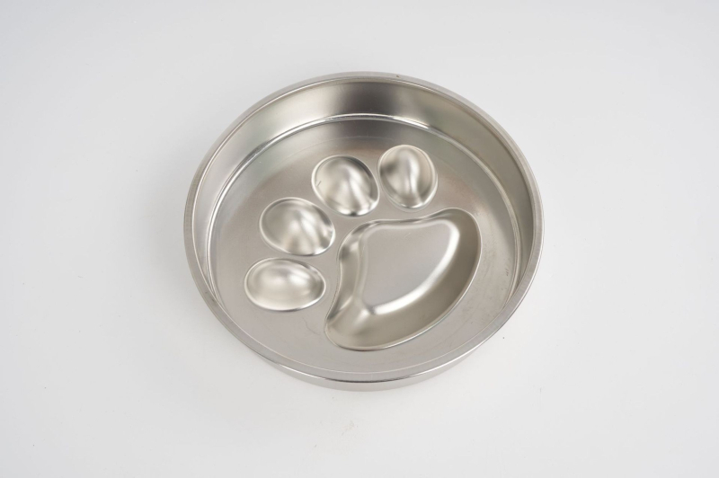 Posuda za sporo hranjenje kućnih ljubimaca, od 304 nehrđajućeg čelika, protuklizna, jednostavna za čišćenje, otporna na grizanje, sprječava gušenje mačaka i pasa