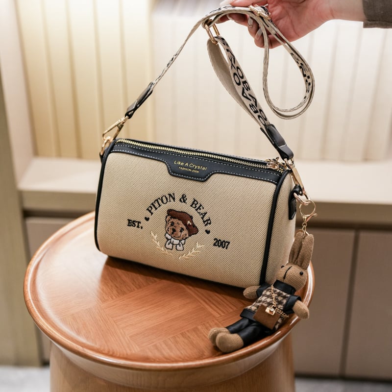 North Bag jastučasta crossbody torba – gradski minimalistički stil, torba na rame sa zipom