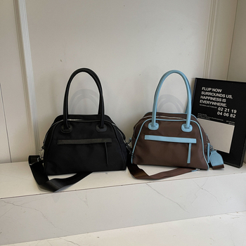 Tote torba za svakodnevnu upotrebu — gradski minimalistički stil, platnena vanjska strana, poliester podstava, zatvarač