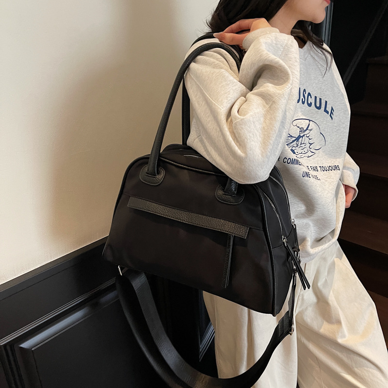 Tote torba za svakodnevnu upotrebu — gradski minimalistički stil, platnena vanjska strana, poliester podstava, zatvarač