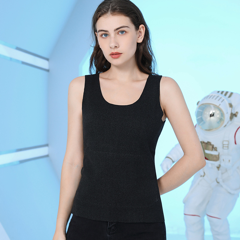 Ženska termalna vest s temperaturno mijenjajućim naljepnicama, dvostruki sloj, flis podstava od poliestera