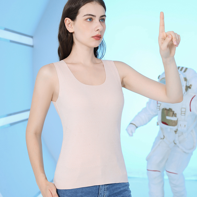 Ženska termalna vest s temperaturno mijenjajućim naljepnicama, dvostruki sloj, flis podstava od poliestera