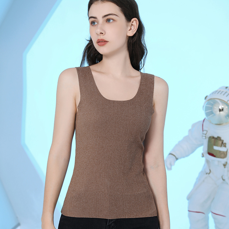 Ženska termalna vest s temperaturno mijenjajućim naljepnicama, dvostruki sloj, flis podstava od poliestera