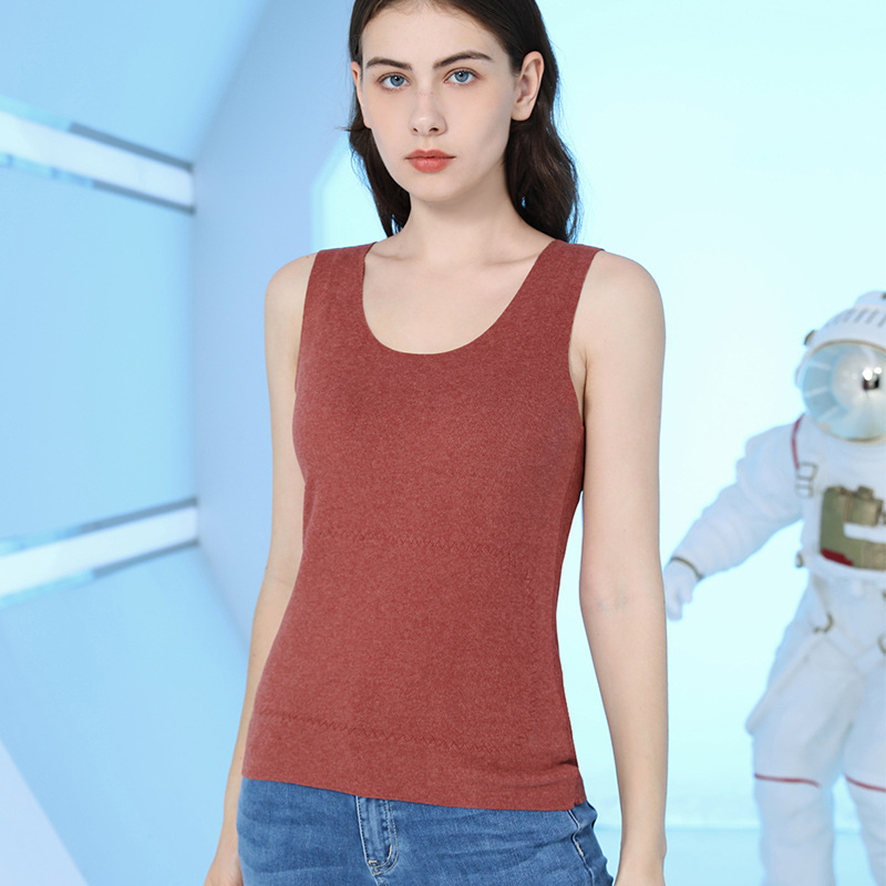 Ženska termalna vest s temperaturno mijenjajućim naljepnicama, dvostruki sloj, flis podstava od poliestera