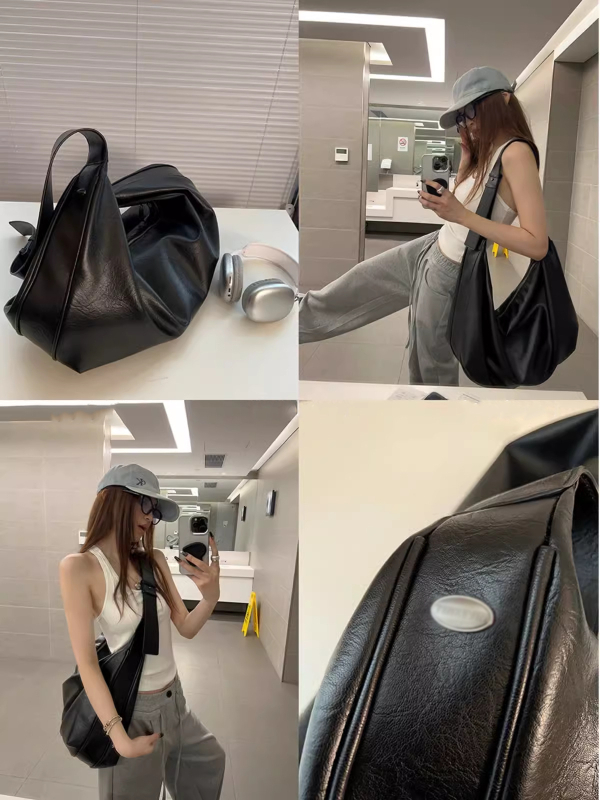 Unisex PU Tote torba, Velika kapaciteta, Horizontalni kvadratni oblik, Zip zatvaranje, Poliester podstava, 3D vanjski dizajn