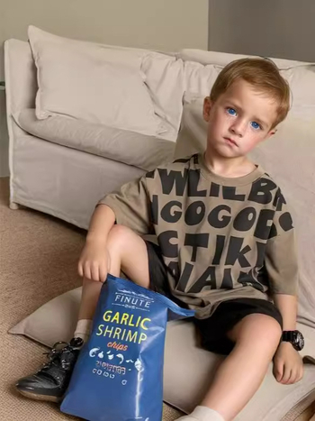 Dječja majica, Korejski stil, uzorak slova, 95% pamuk, kratki rukavi