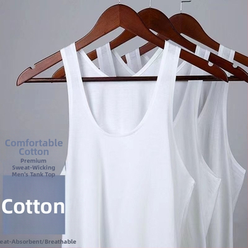 Maiou bărbătesc din bumbac, mânecă scurtă, croială strânsă, imprimeu cu logo publicitar, paiete, vara 2023