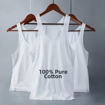 Maiou bărbătesc din bumbac, mânecă scurtă, croială strânsă, imprimeu cu logo publicitar, paiete, vara 2023