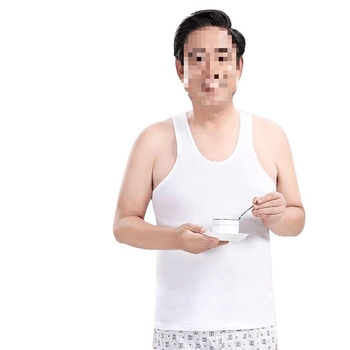 Maiou bărbătesc din bumbac, mânecă scurtă, croială strânsă, imprimeu cu logo publicitar, paiete, vara 2023