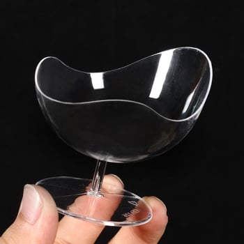 Πλαστικό τετράγωνο κύπελλο επιδορπίων μίας χρήσης, διαφανές, με καπάκι, για καταστήματα milk tea