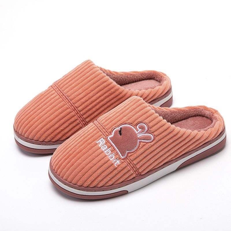 Мъжки зимни пантофи, минималистичен стил, подметка от TPR, горна част Corduroy, подплатени с флис за топло вътрешно ползване