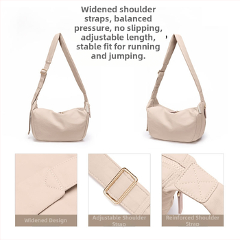 Crossbody torba – unisex stil, dumpling dizajn, tkanina, zatvarač, bez pretinaca