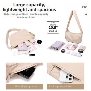 Crossbody torba – unisex stil, dumpling dizajn, tkanina, zatvarač, bez pretinaca