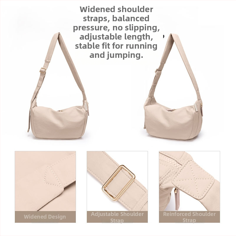 Crossbody torba – unisex stil, dumpling dizajn, tkanina, zatvarač, bez pretinaca