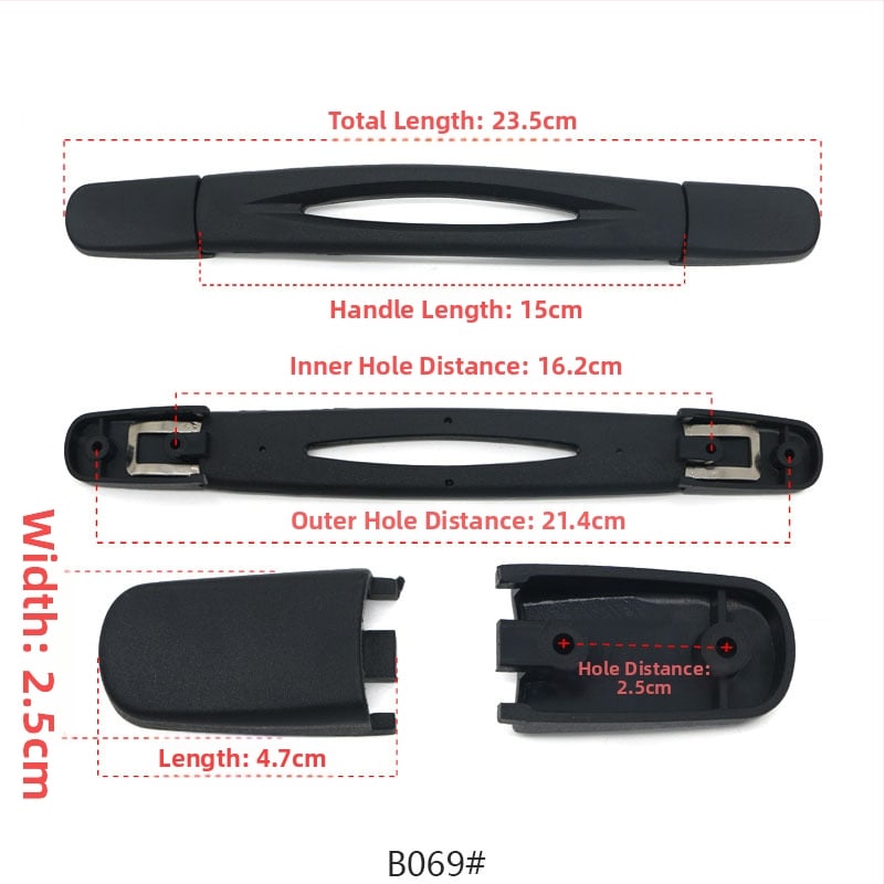 Accesoriu pentru mânerul bagajelor — din plastic, rezistent la uzură, ușor